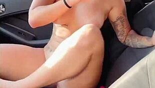 beautiful latina sneaks outdoor masturbation in lingerie hiding big ass and tits