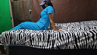 Sexy Stepmom Airs Out Hot Pussy Waiting for Nurse Shift