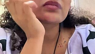 The milk-intolerant chubby girl squats on the toilet releasing massive gassy farts in homemade solo