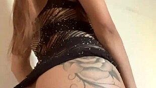 sexy roommate in lingerie teases with natural tits and small waist—what would you do?