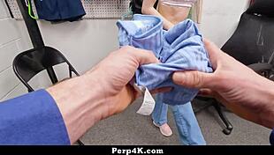 i catch hot teen perp and fuck her deep in shop backroom