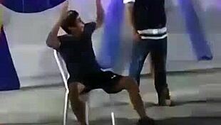 Venezolana teen shakes peruvian latina ass naked dancing wild!