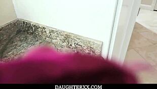 Big ass teen raven reign bounces wildly on stepdad's thick cock