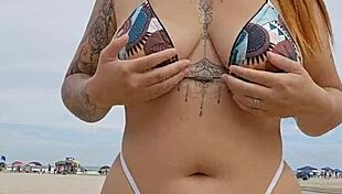 Beach flashing panties exhibitionist african usa young married men attention fuck