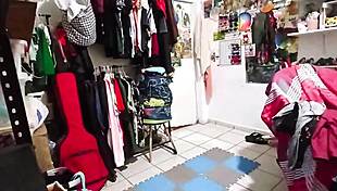 Chubby BBW Madrastra Organizes Bedroom with Curvy Latina Flair