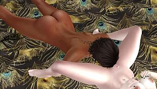 Adrianna pounds zoe's big tits and ass in brutal femdom doggystyle with huge cock