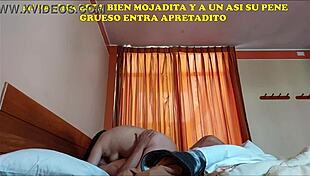 Intriguing older man raw creampies unaware young latina on bed