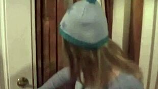 hey check my cute neighbor stripping panties teasing shaved pussy solo