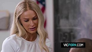 naughty coed emma hix rides black teacher's monster cock deep