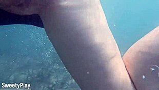 Swimming Deep Creampie Fills Her Underwater After Pussy Load Shots