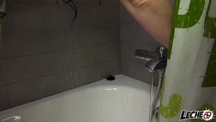 nadia takes deep anal in her hairy pussy bedroom pound