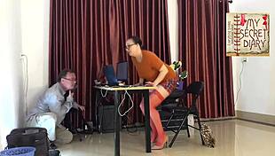 boss dominates secretary with rough pussy fuck and mouth blowjob compilation