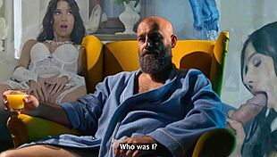 sexy skinny brunette bride gives 18+ body to wedding salon owner huge dick fucks shaved pussy stockings