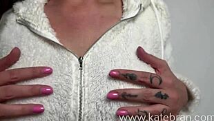 Mommy teases her big tits while giving you hot JOI undress instructions