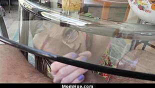 Bubbly stepmom sucks stepsons girthy dick 😍🍆