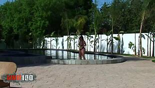 Ever seen enormous boob brunette take giant black cock deep in her fat ass?