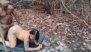 Neighbor Fucks Lover Raw In Woods Even Her Ass Mad At Hubby