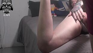 Naughty Blonde Bareback Assfucks Friend's Huge Cock Pierced Nipples