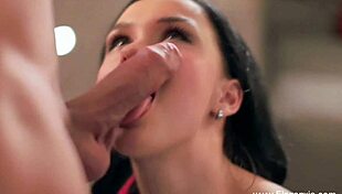 seductive brunette milf unleashes pleasure with hot blowjob cumshot facial handjob