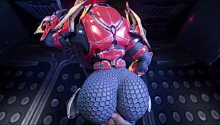 Female Sangheili Pounds Man's Cock With Big Ass And Tits Till Creampie Farts Explode!