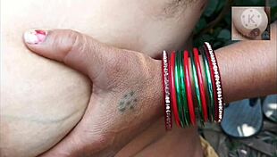 Desi village bride's dirty outdoor ass lick to hardcore creampie fuck