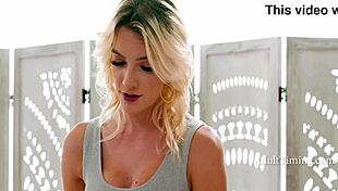 Kenna James speechless as client fingers pussy licks clit with buttplug in