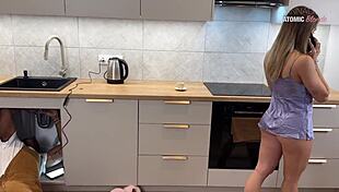 that slutty wife takes black plumber's huge cock deep