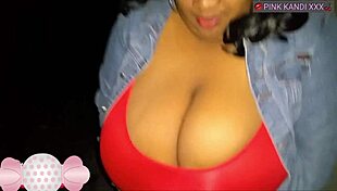 Champagne Pink Kandi Xxx Showcases Ebony Boobs Allure