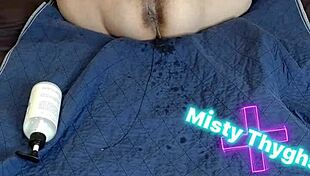 Chubby BBW stepmom squirts wildly on fat dildo toys