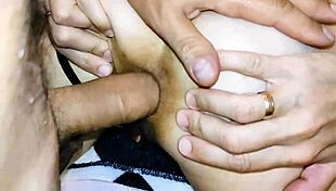 Amateur milf bends over for close-up homemade anal pounding in POV