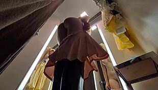i spy on this young 18+ girl changing room naked upskirt big tits pussy with hidden cam