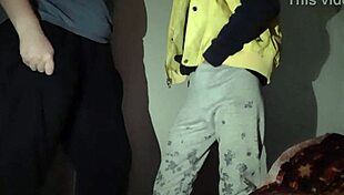 stepmom sneaks peeks while i masturbate then joins for hot lesbian orgasm sex