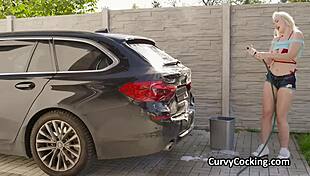 tittyfucking my big tit car cleaning girlfriend feels so damn good