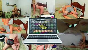 heart pounding as daddy roughly fucks pregnant stepdaughter's big ass in steamy shower