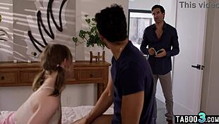 Big Boobed Brunette Melody Marks Rides Monster BBC In Interracial Threesome With Natural Tits Bouncing