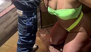 Homemade Wife with Big Ass Rides Young Stud's Thick Cock Hard