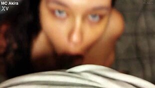 mc akira bends over bedroom takes big cock anal creampie then ass to mouth sucking juicy brunette ass 🔥💦