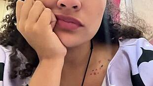 The milk-intolerant chubby girl squats on the toilet releasing massive gassy farts in homemade solo