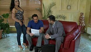 Euro curvy milf babe takes double anal penetration at wild group party with moans and orgasms