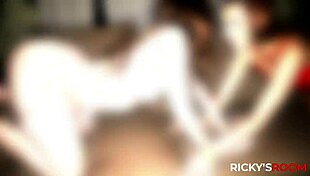 hey, vanna bardot and aubree valentine worship cock like total queens in ricky's room