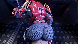 Female Sangheili Pounds Man's Cock With Big Ass And Tits Till Creampie Farts Explode!