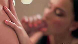 seductive brunette milf unleashes pleasure with hot blowjob cumshot facial handjob