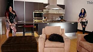 jenevieve hexx and vinyl vixon slobber monster cocks pov cumswap swallow fest