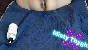 Chubby BBW stepmom squirts wildly on fat dildo toys