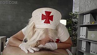hot nurse cosplay here to heal your throbbing cock blondie fesser
