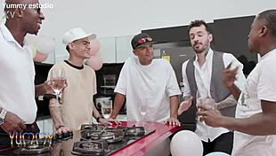 Pounding Sensual Stripper Emma with 5 Guys Gangbang DP