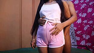 Big Tit Step Sister Rides Step Brother Cock While Family Outside Room