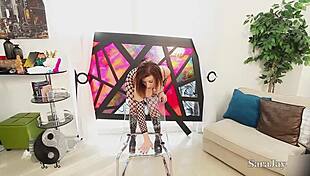 oh sara jay, squirt all over that clear chair for us now?