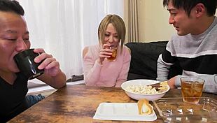 asuka gets tipsy then fucked hard by horny guy