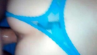 Slut Wife Bent Over Doggystyle Pounded Hardcore Pussy Stretching with Panties Pushed Aside